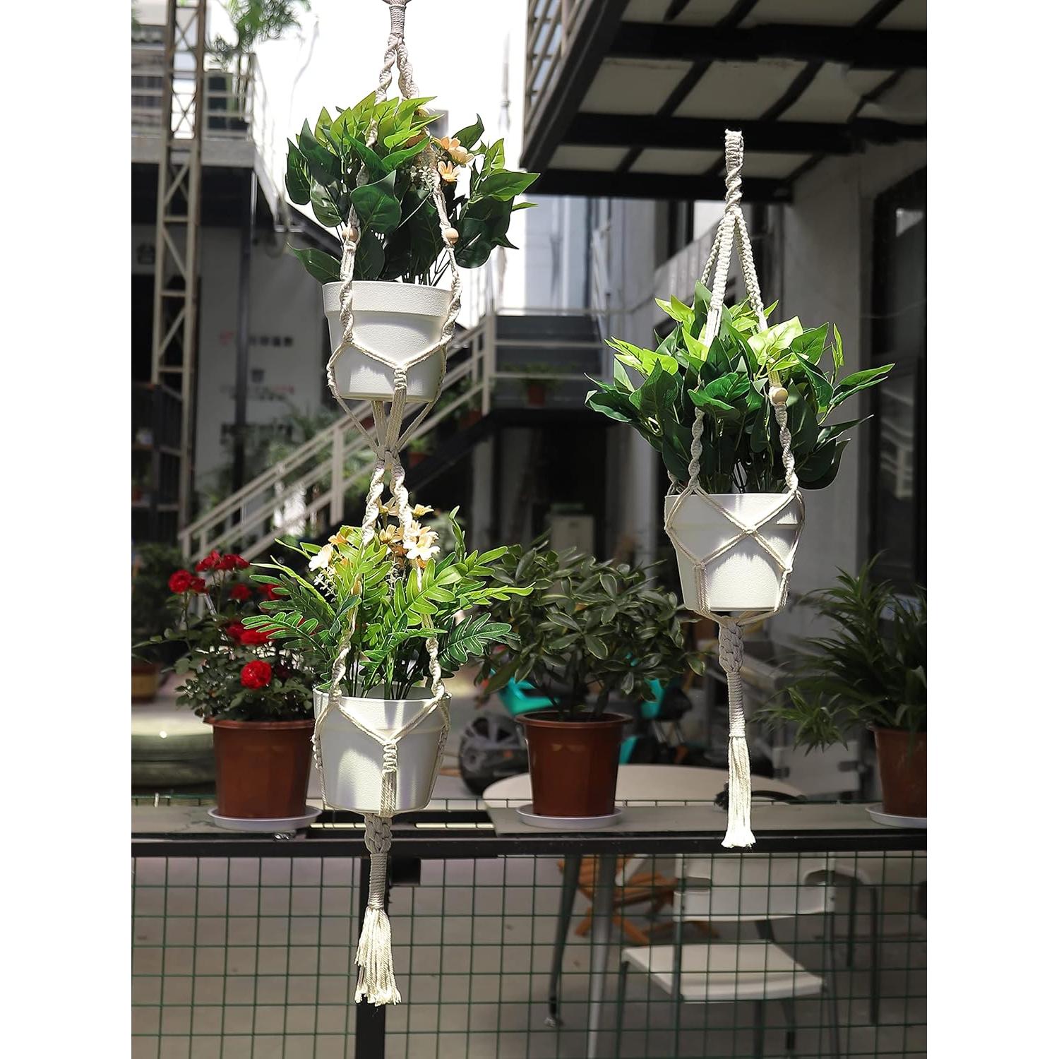 Kit de Macramé 3 en 1 MAOQIAN - Cuerda de Algodón 3mm x 201m