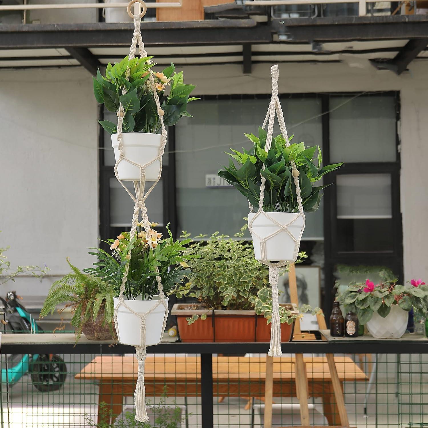 Kit de Macramé 3 en 1 MAOQIAN - Cuerda de Algodón 3mm x 201m