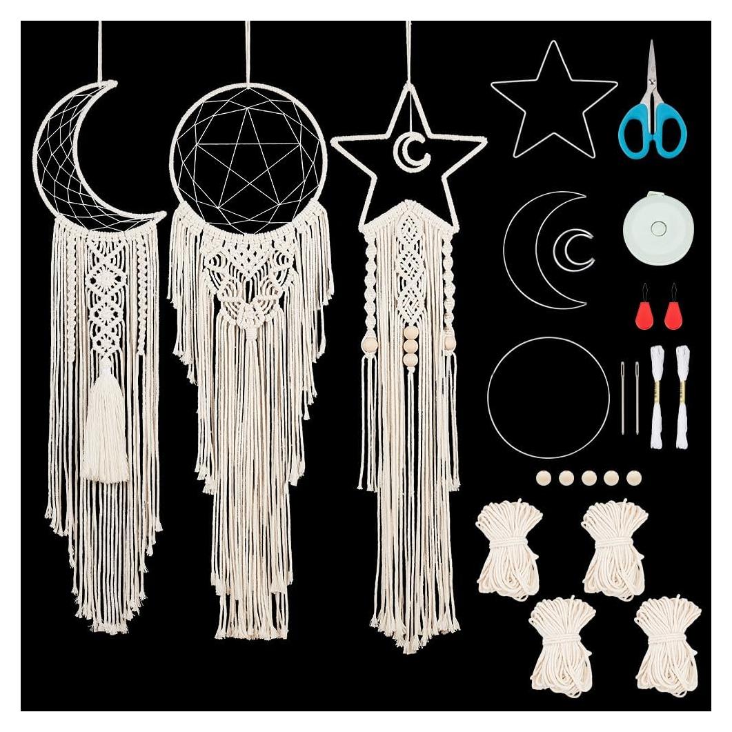 Kit de Macramé BEUNITONE Luna Estrella para Principiantes
