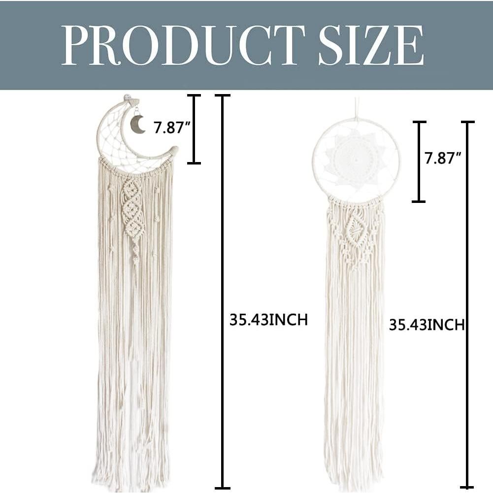 Kit de Atrapasueños de Macramé RQWZBCHX - 2 Piezas DIY