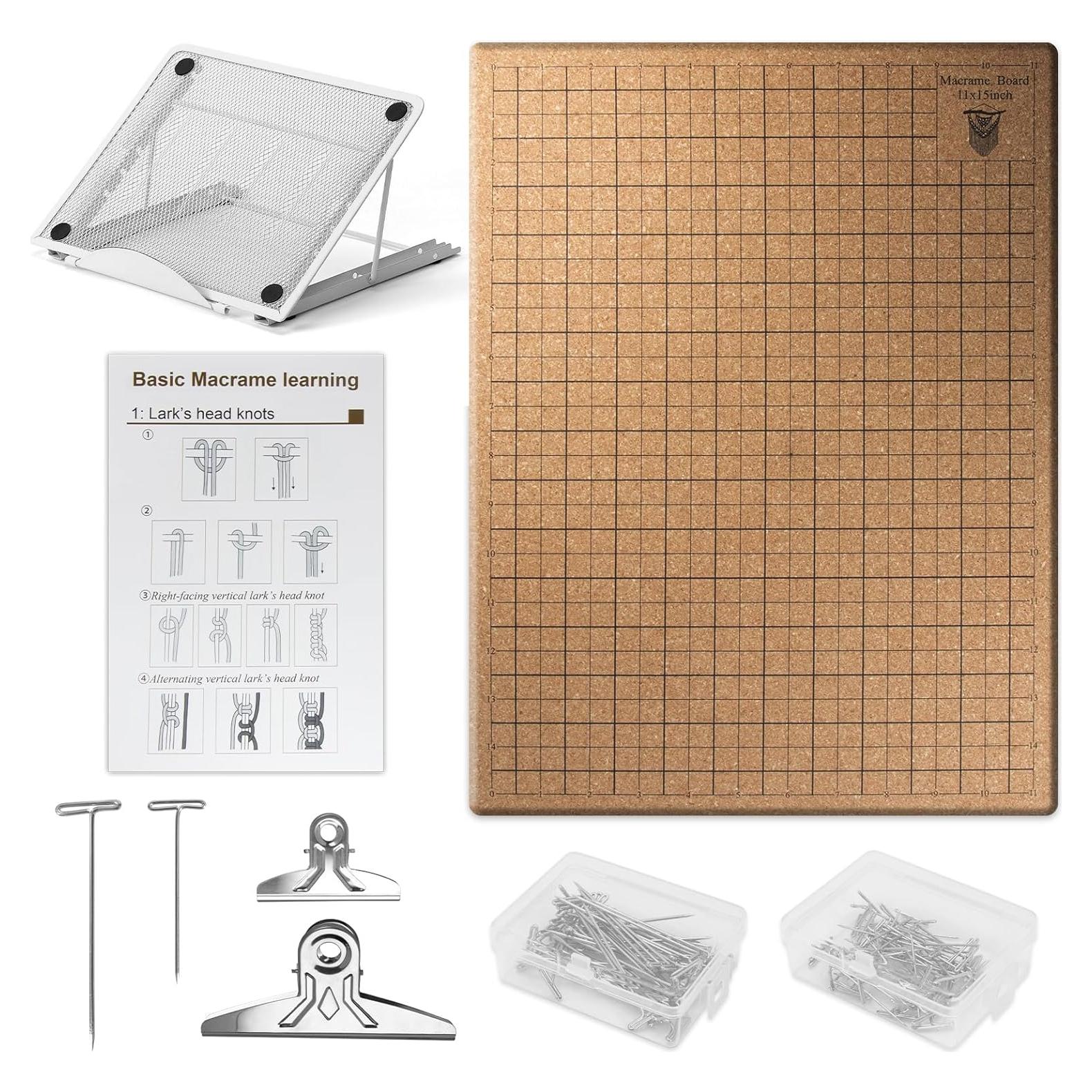 Kit de Tablero de Macramé 30x40 cm FixlyFido con Pines y Clips