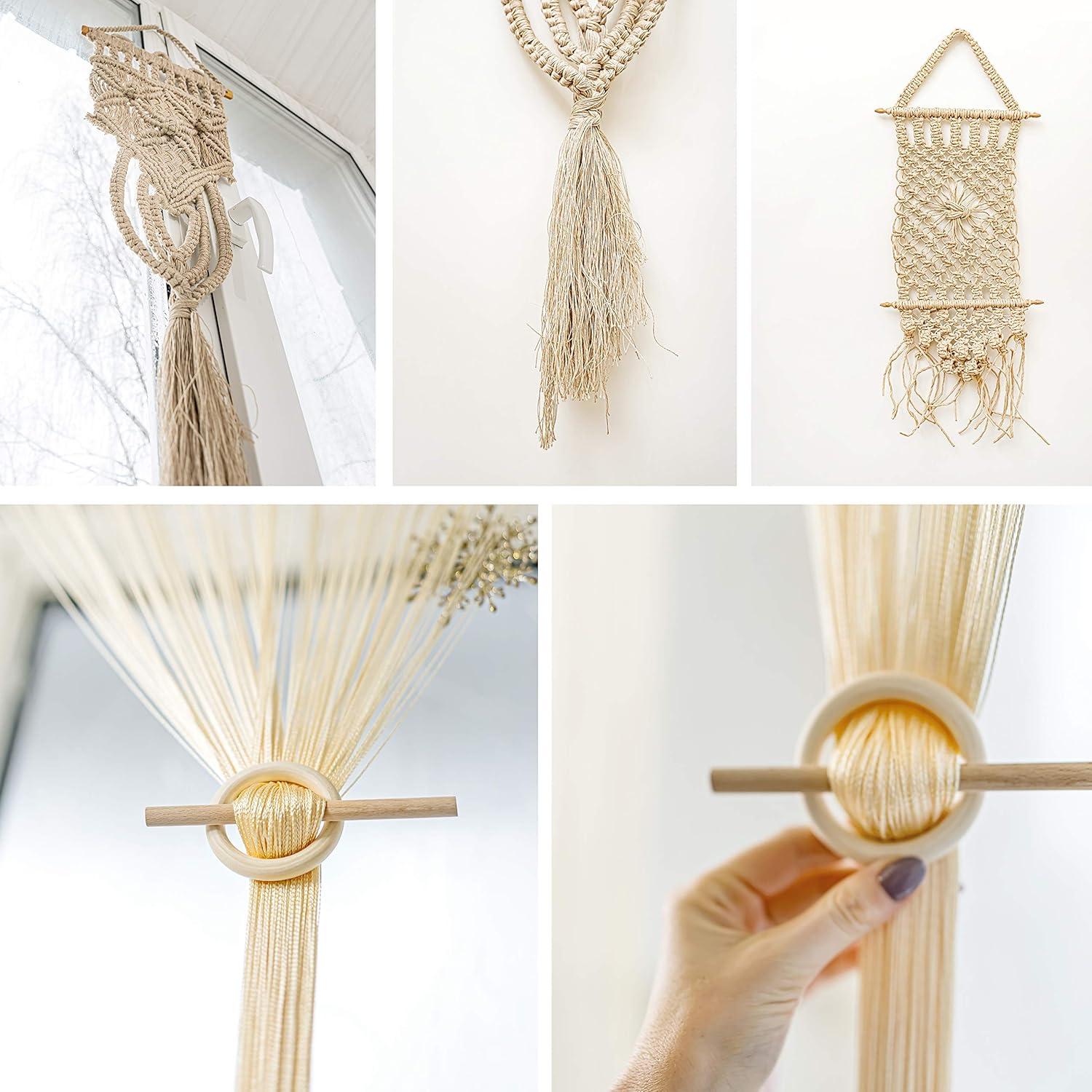 Kit de Macramé Tephran 227 Piezas con Cordón 3mm y E-Book