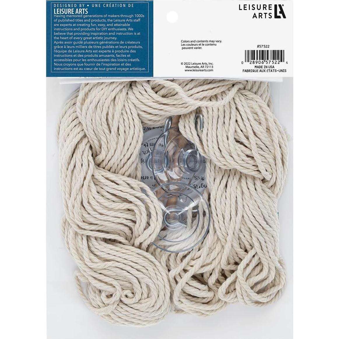Kit de Macramé Mini Planter Leisure Arts - 3 Colgadores DIY