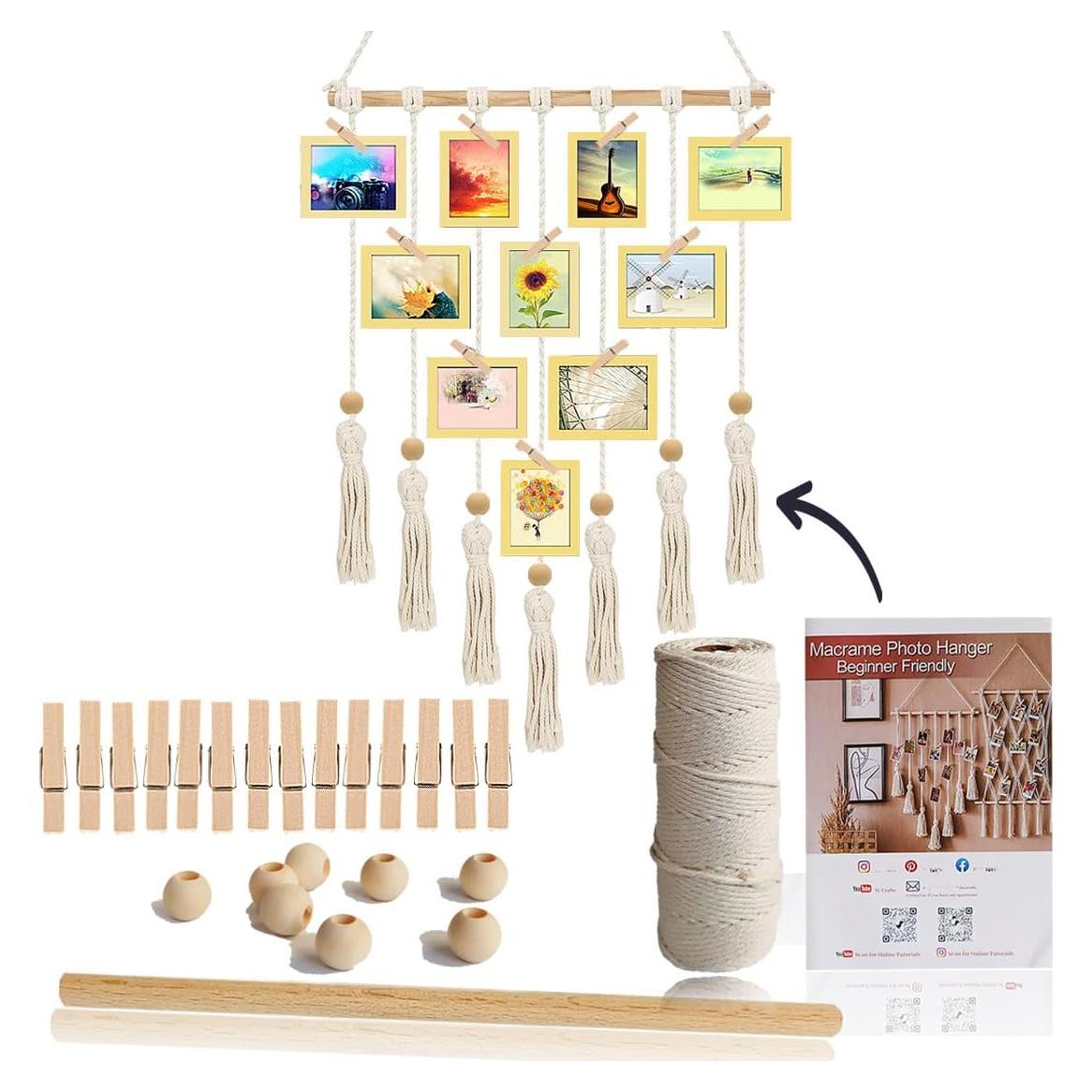 Kit de Macramé Ewparts para Colgante de Fotos Boho