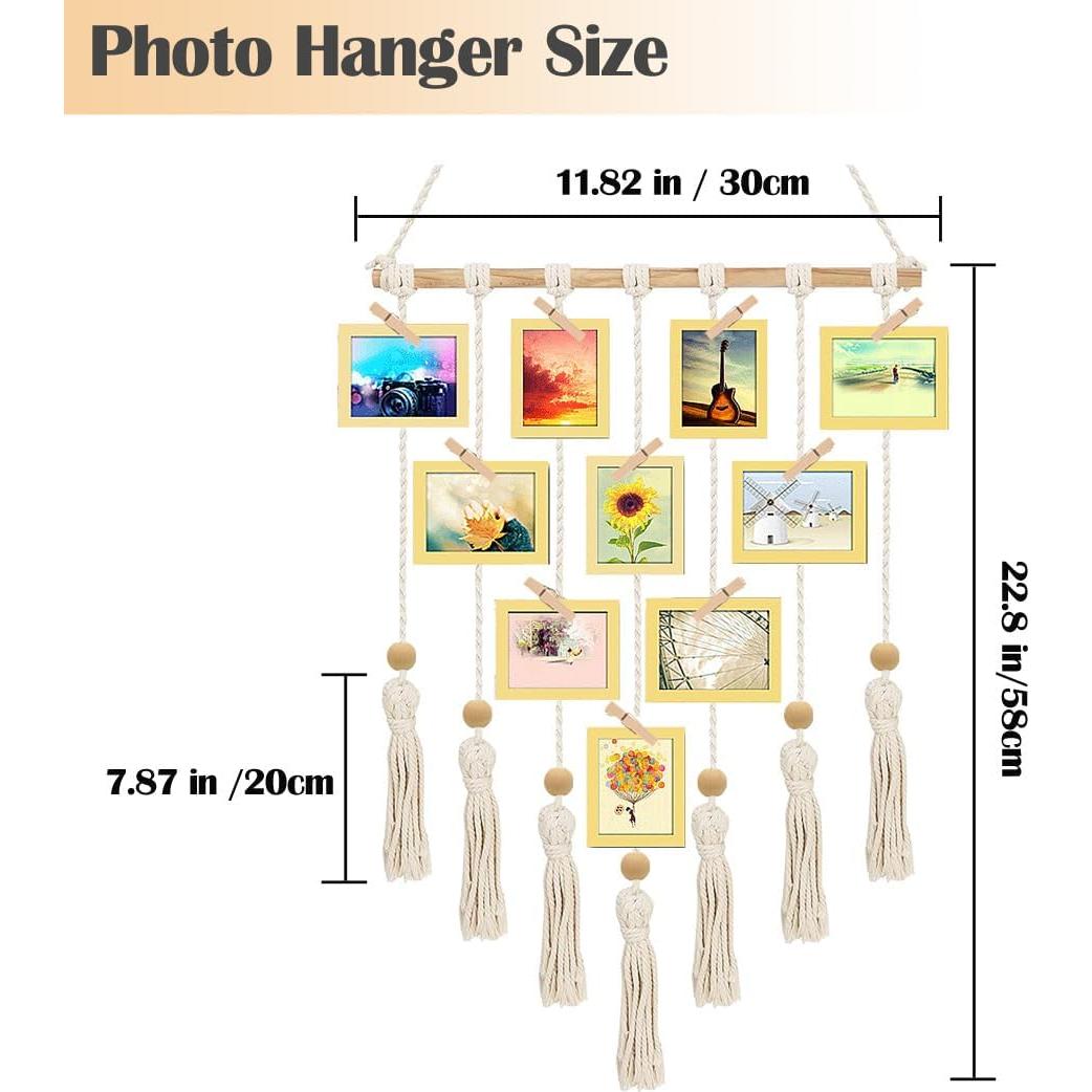 Kit de Macramé Ewparts para Colgante de Fotos Boho