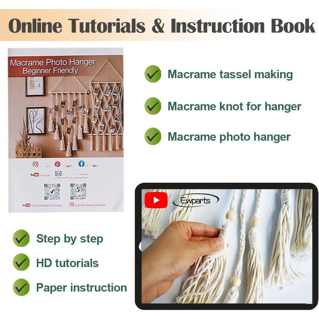 Kit de Macramé Ewparts para Colgante de Fotos Boho