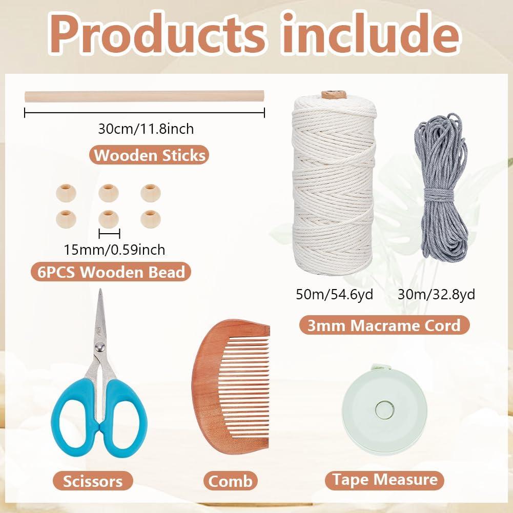 Kit de Colgante de Pared de Plumas de Macramé ORIGACH DIY