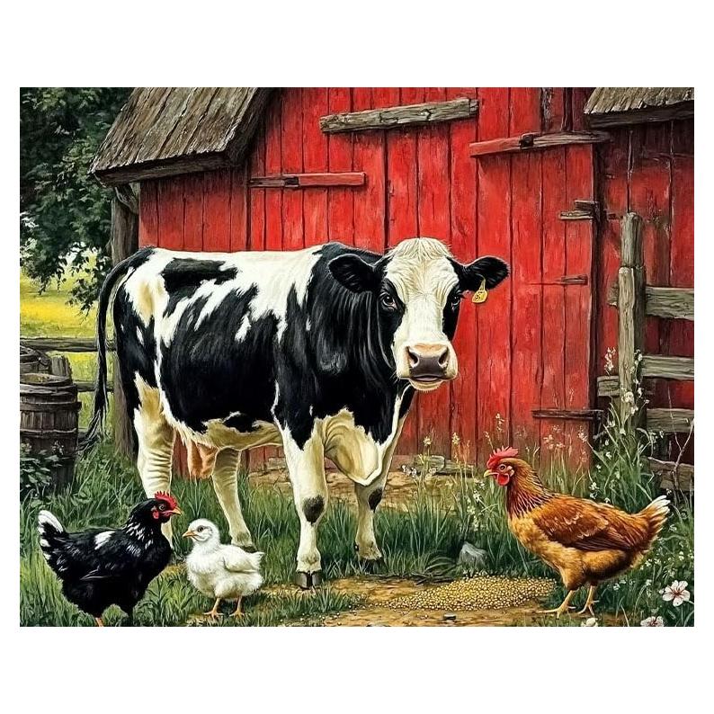 Pintura por Números MSTINGSHUN 40x50 cm Animales Rústicos