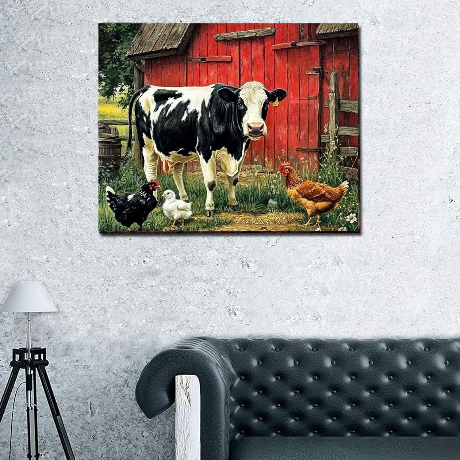 Pintura por Números MSTINGSHUN 40x50 cm Animales Rústicos