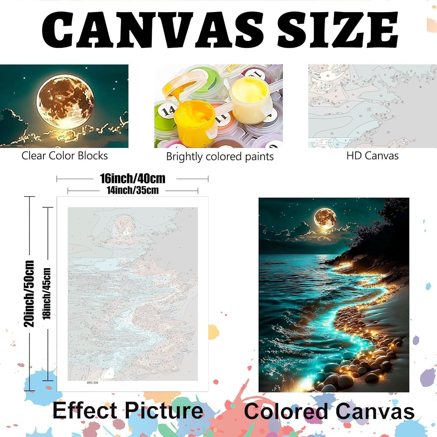 Kit de Pintura por Números Hutarosl Luz de Luna 40.64x50.8cm