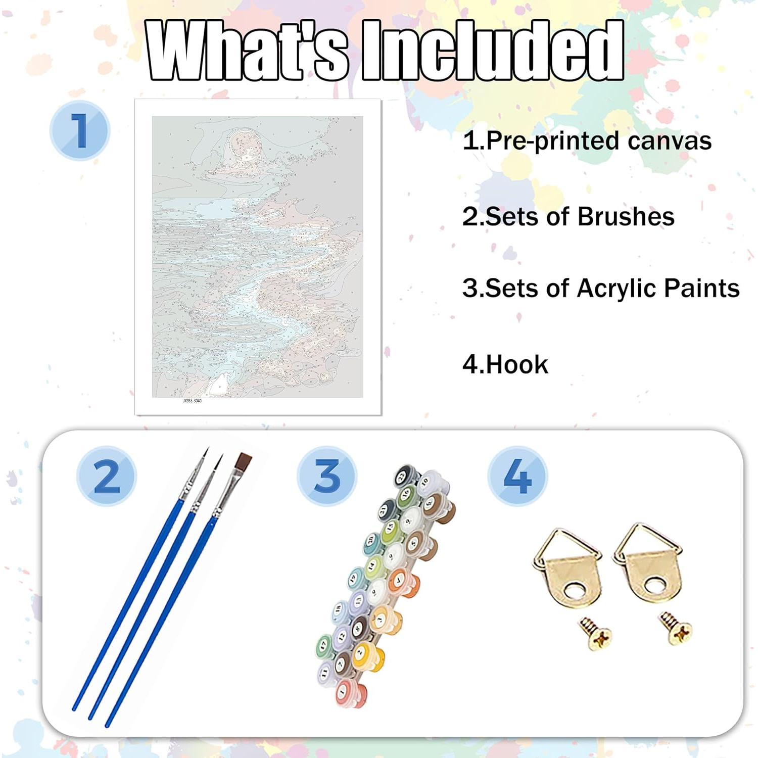 Kit de Pintura por Números Hutarosl Luz de Luna 40.64x50.8cm