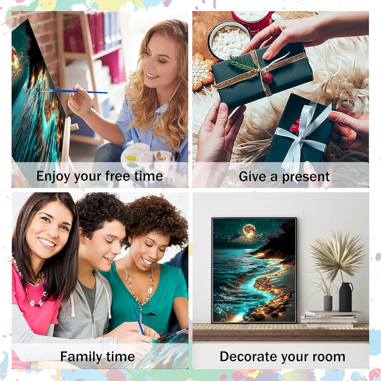 Kit de Pintura por Números Hutarosl Luz de Luna 40.64x50.8cm