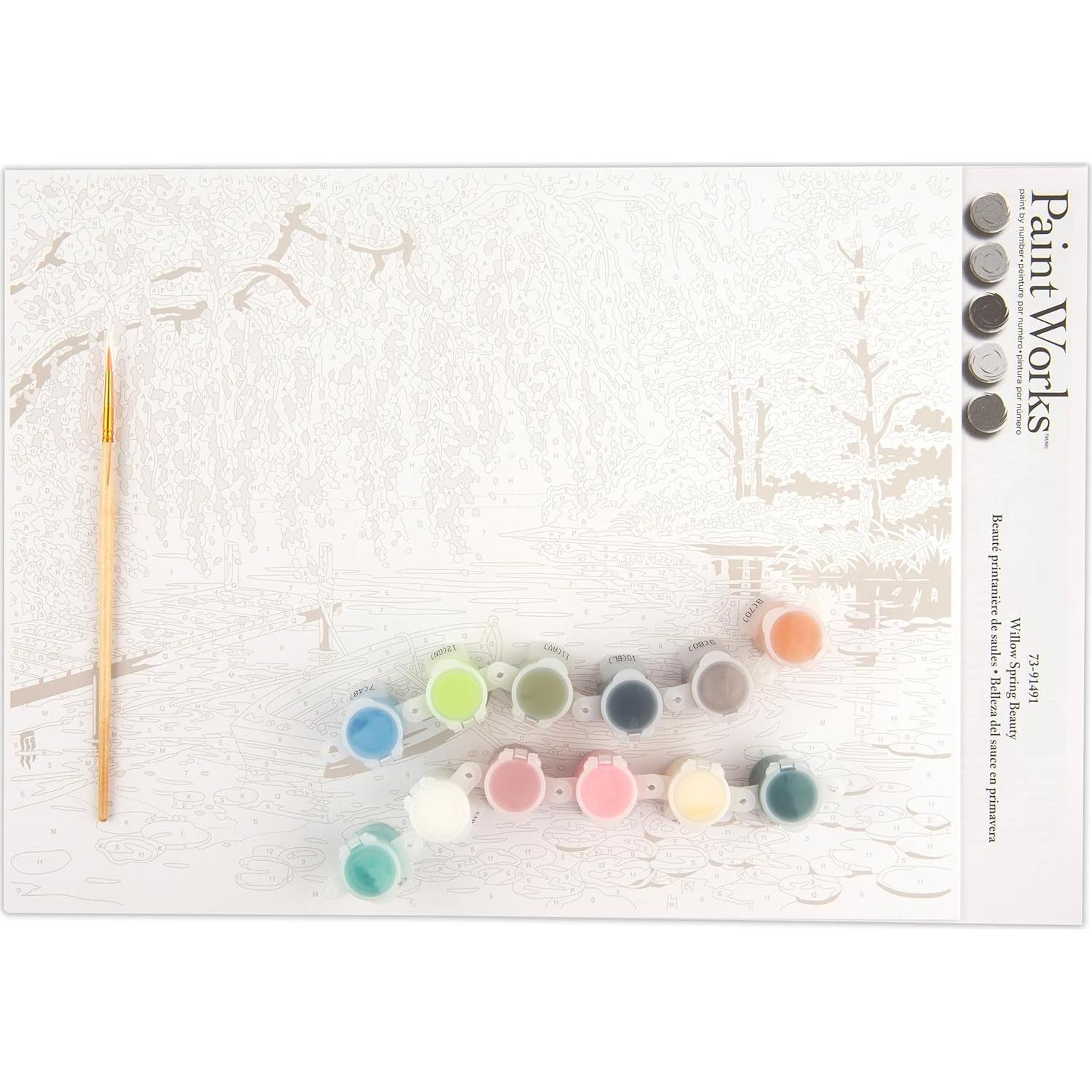 Kit de Pintura por Números Dimensions Belleza Sauce Primavera 35.6x27.9 cm