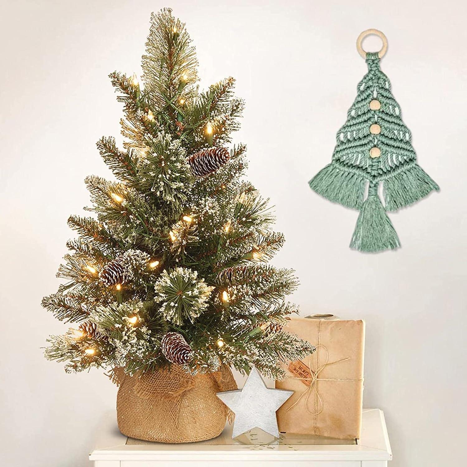 Kit de Macramé Árbol de Navidad DIY Panmall 3 Piezas