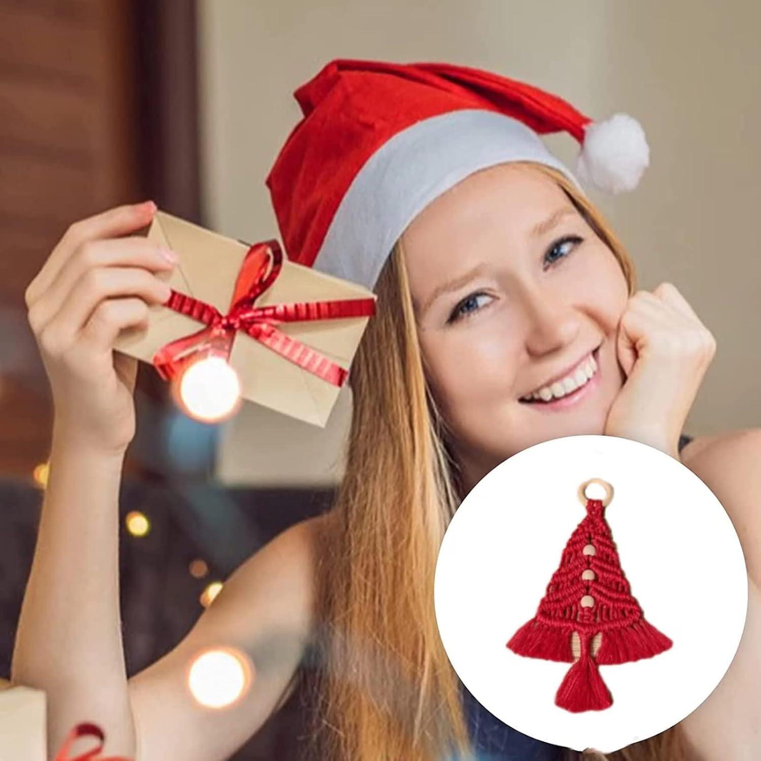 Kit de Macramé Árbol de Navidad DIY Panmall 3 Piezas