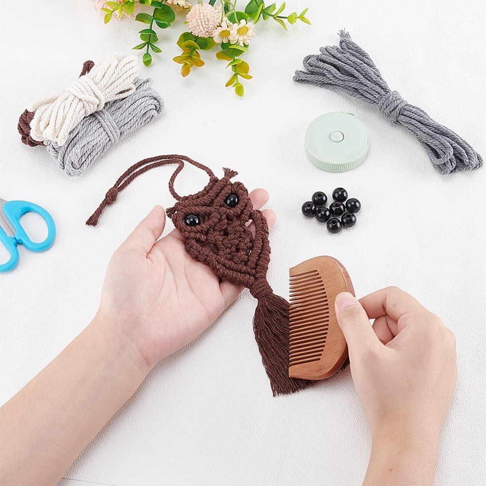 Kit de Macrame Boho ACRNIGHEET Colgante de Búho 5 Piezas
