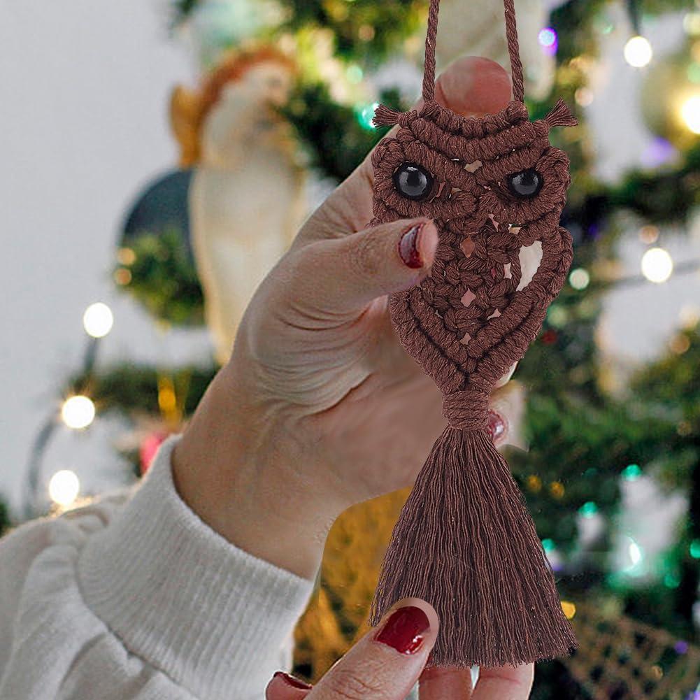 Kit de Macrame Boho ACRNIGHEET Colgante de Búho 5 Piezas