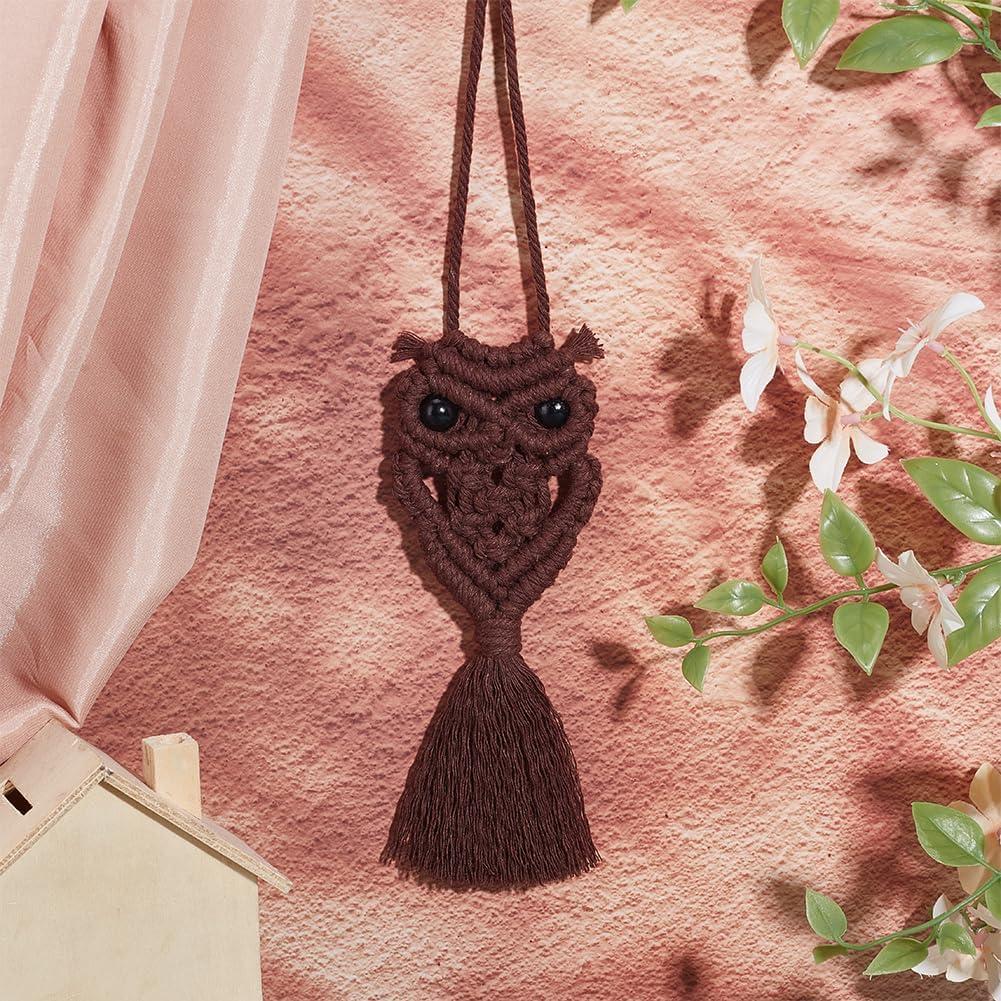 Kit de Macrame Boho ACRNIGHEET Colgante de Búho 5 Piezas