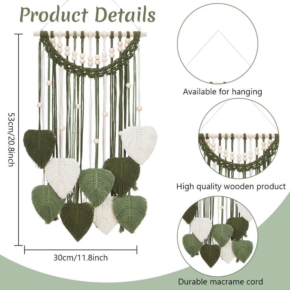 Kit de Colgante de Pared de Hoja de Macramé ORIGACH DIY