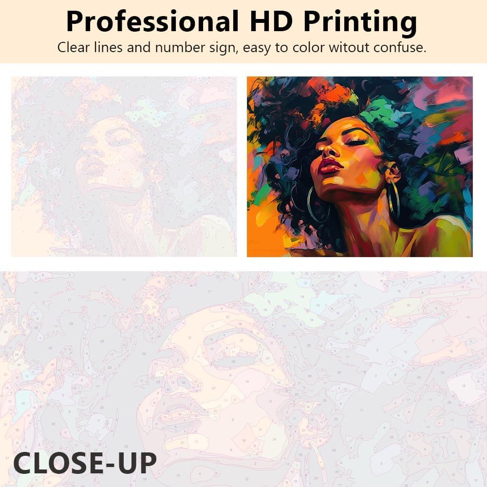 Pintura por Números TUMOVO 40x50cm Acrílica para Adultos
