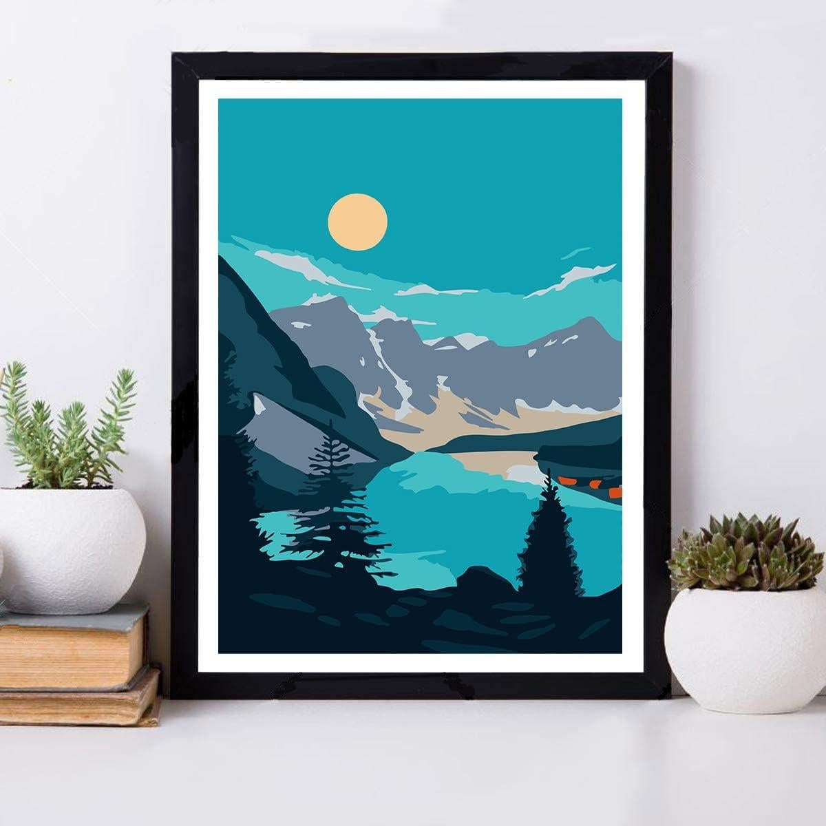 Kit Pintar por Números LWZAYS 6 Lienzos 20x30 cm Acrílico