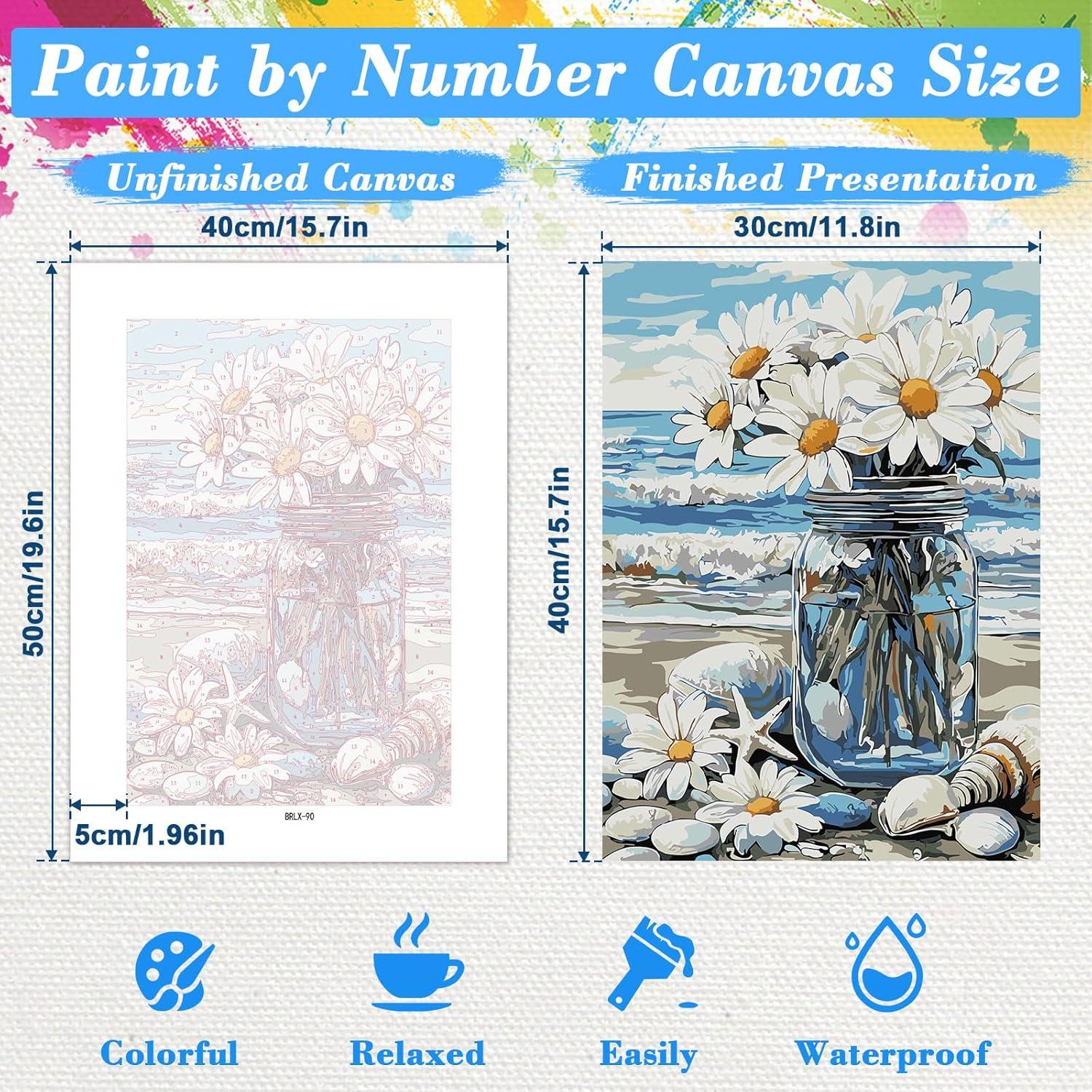 Kit de Pintura por Números Skyboda Floral 30x20cm Enmarcado