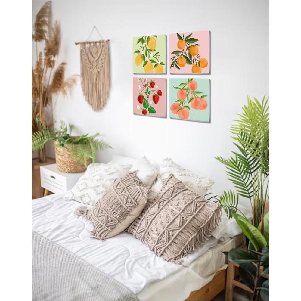 Kit de Pintura por Números Amzdiyfun Frutas 19.8x19.8cm