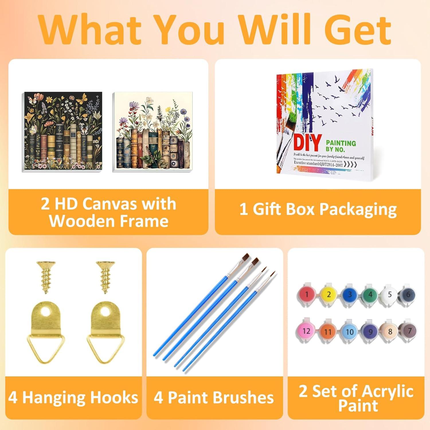 Kit de Pintura por Números Mandun 30x30cm con Marco y Regalo