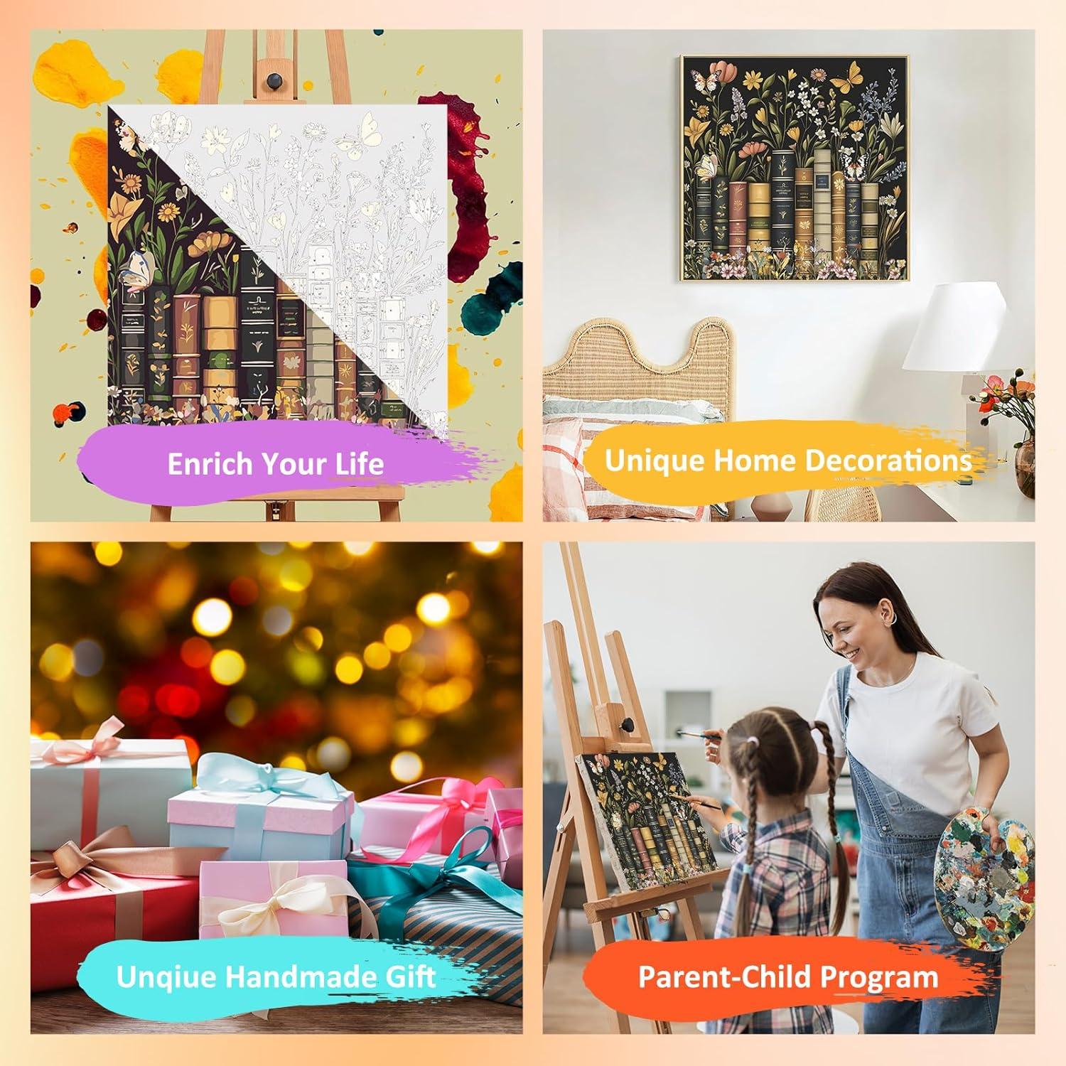 Kit de Pintura por Números Mandun 30x30cm con Marco y Regalo