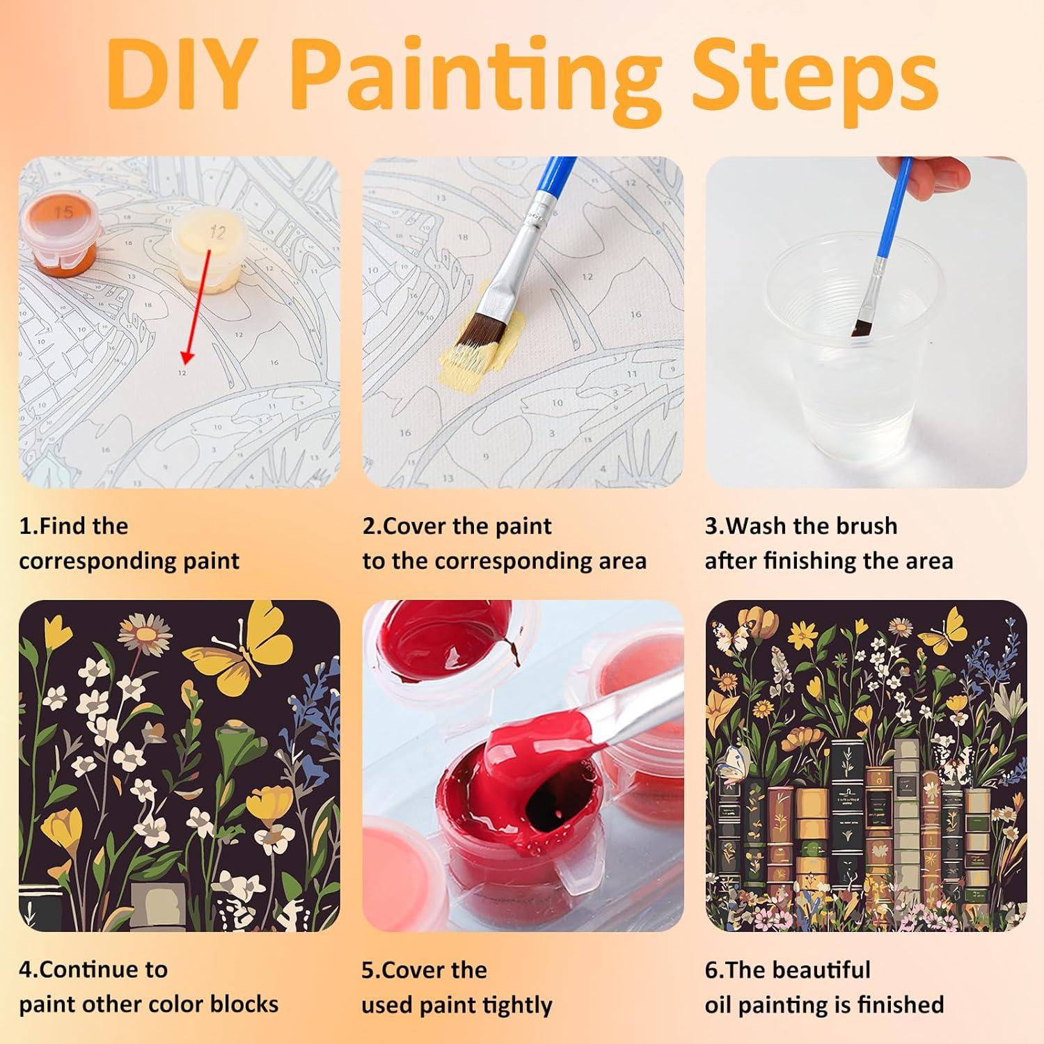 Kit de Pintura por Números Mandun 30x30cm con Marco y Regalo