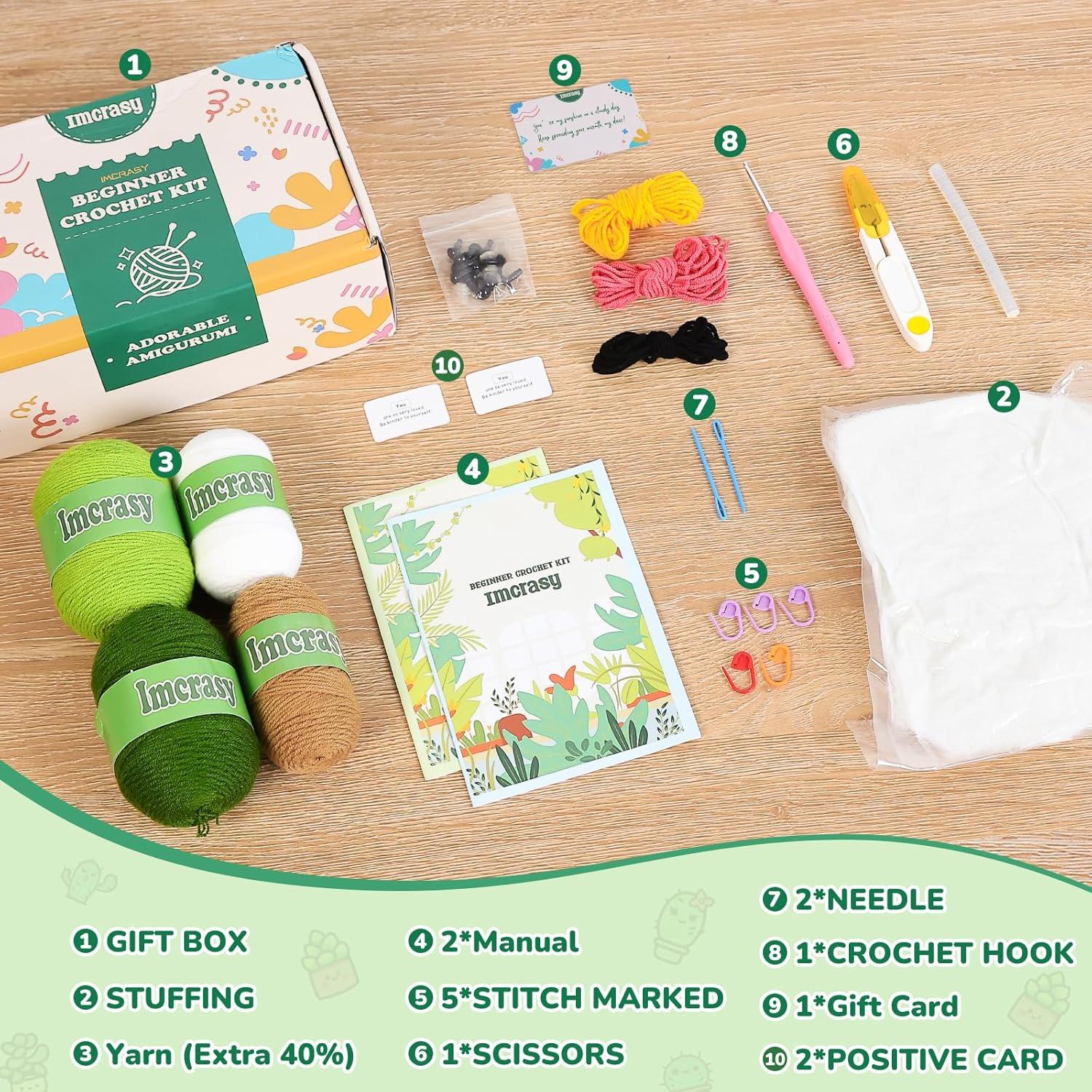 Kit de Crochet Imcrasy GZ03 para Principiantes con Video Tutoriales