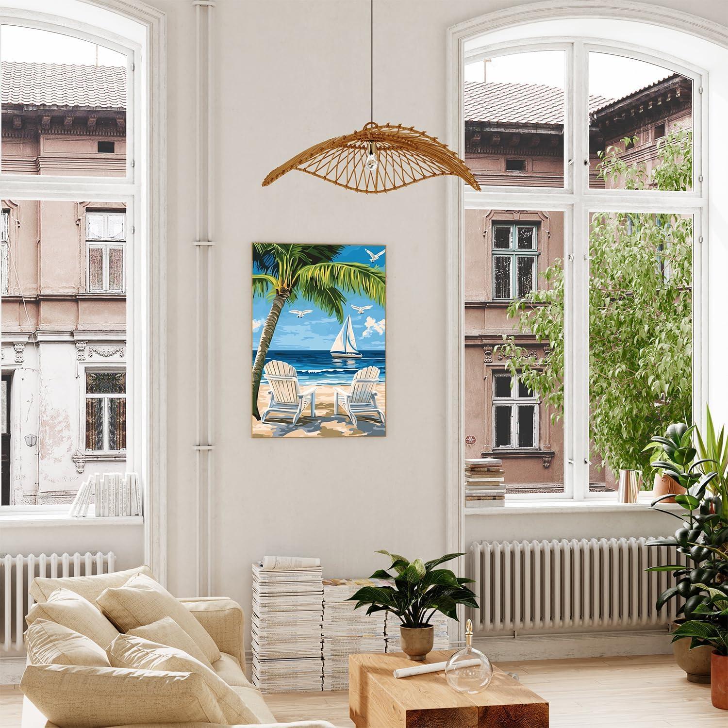 Kit de Pintura por Números xcemhil Playa 40.64x50.8 cm