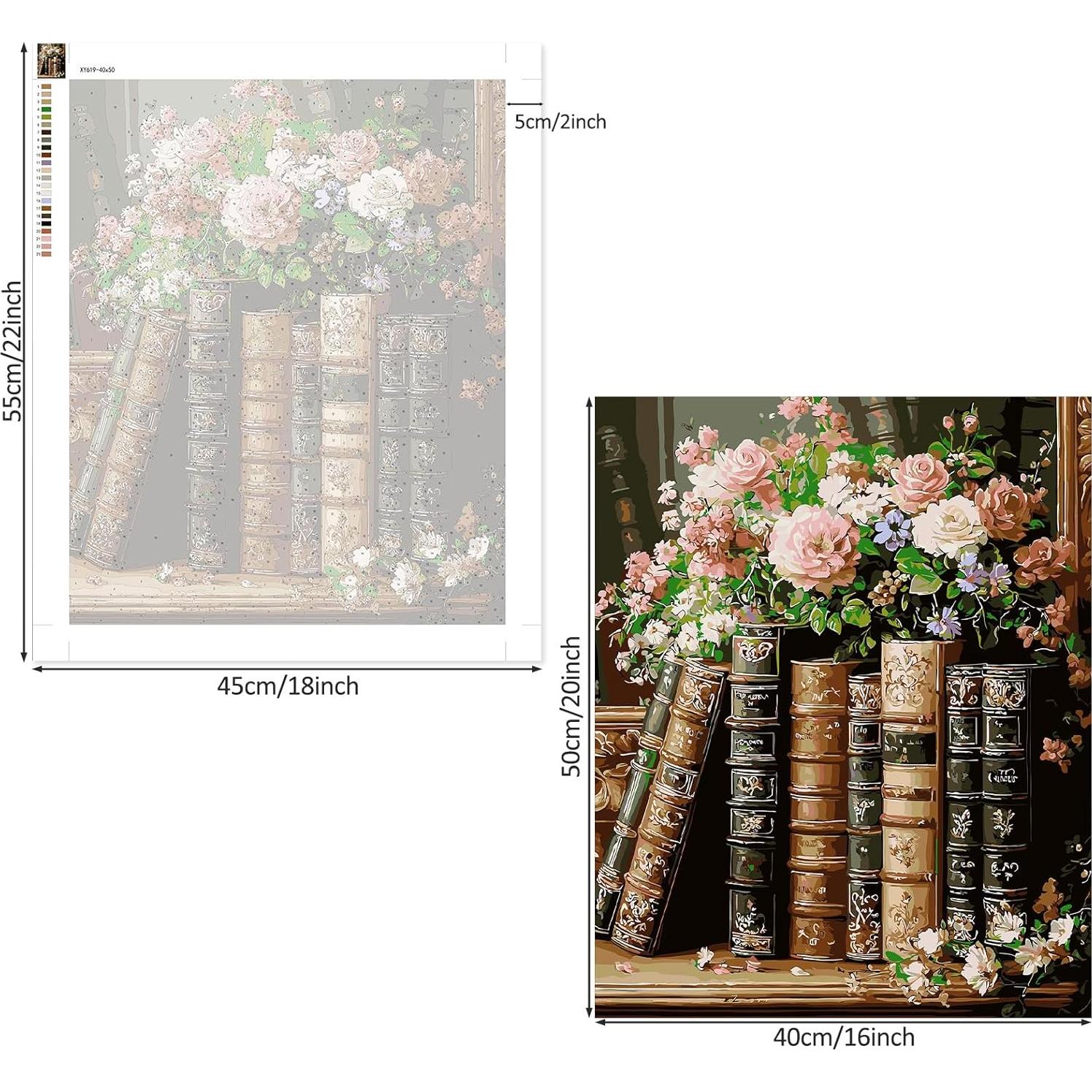 Kit de Pintura por Números Lxmsja para Adultos 50x40 cm