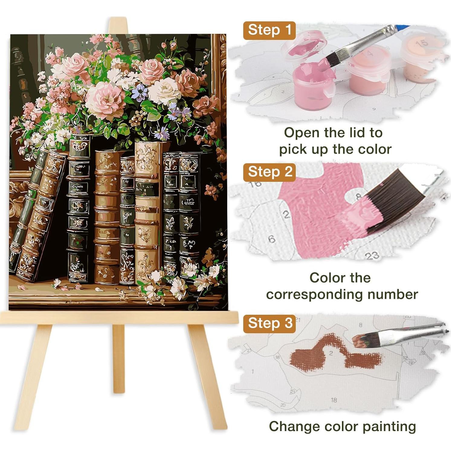 Kit de Pintura por Números Lxmsja para Adultos 50x40 cm