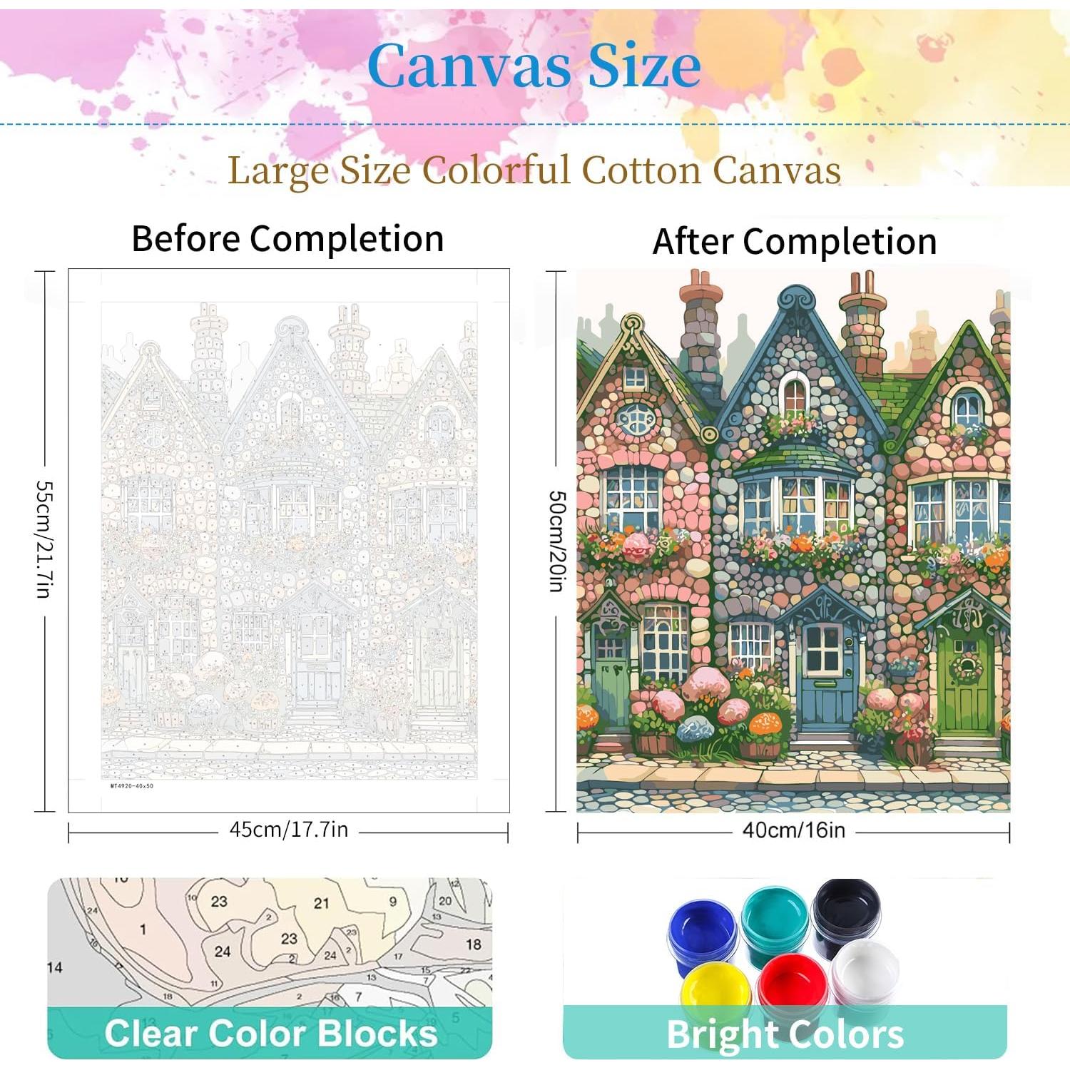 Kit de Pintura por Números Miairivy 40.64x50.8 cm Adultos