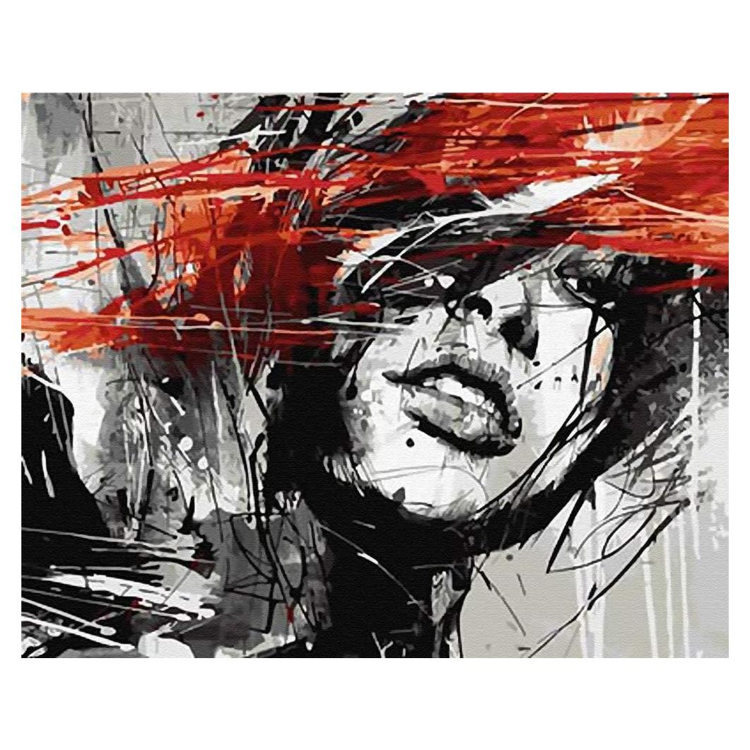 Kit de Pintura por Números KOMI Chica de Sueño Negra 40x51cm