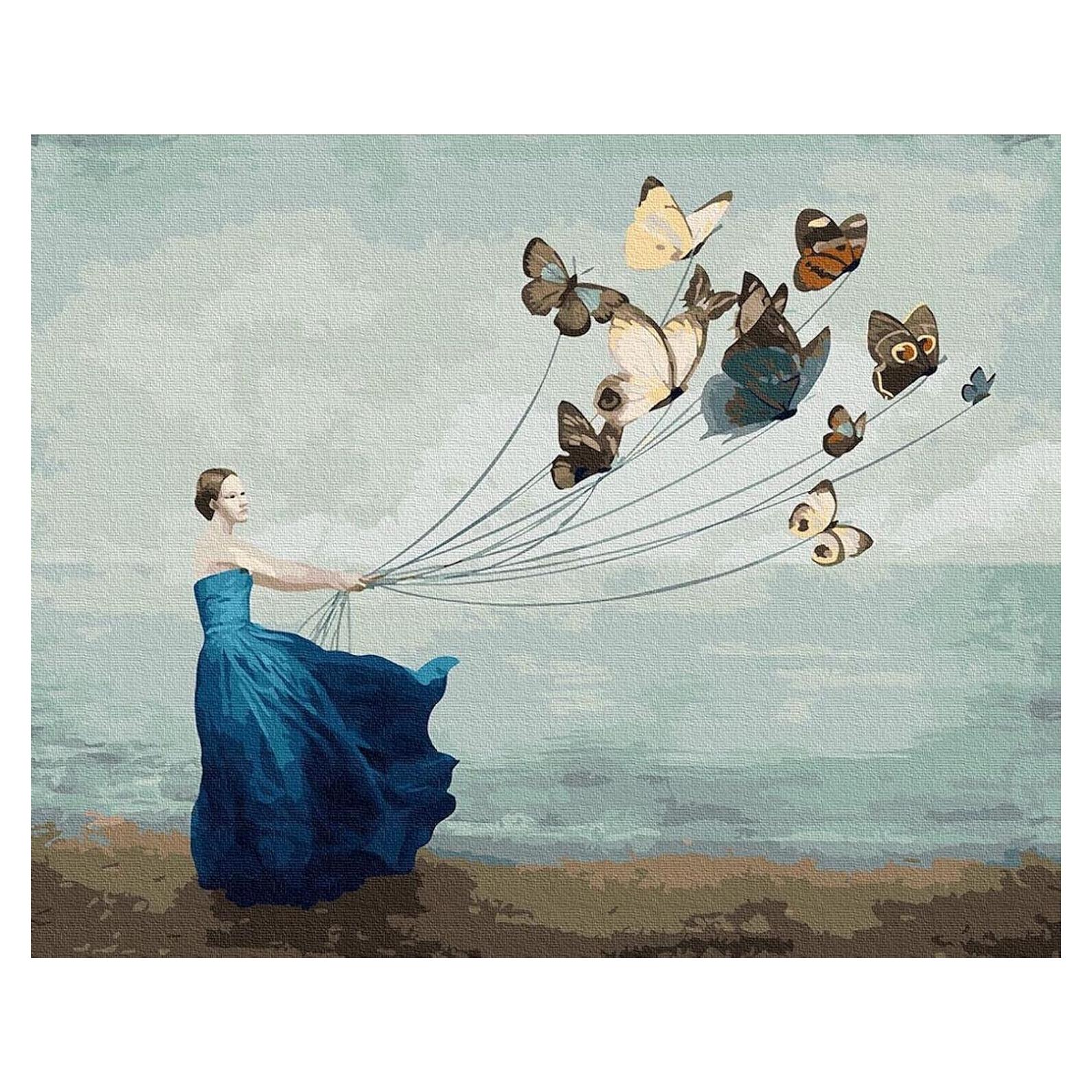 Kit de Pintar por Números LukFun Adultos 40x50 cm Mariposas