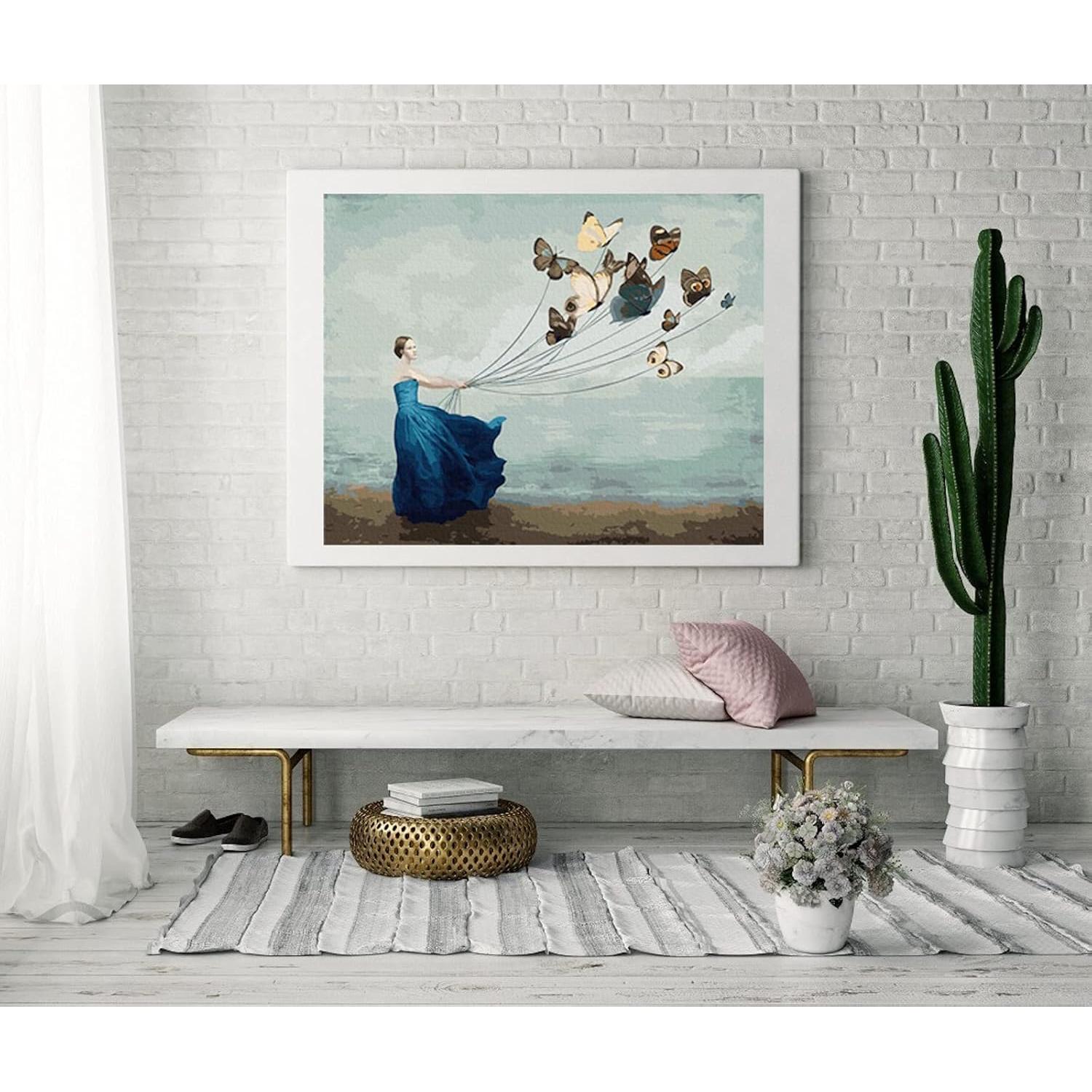 Kit de Pintar por Números LukFun Adultos 40x50 cm Mariposas