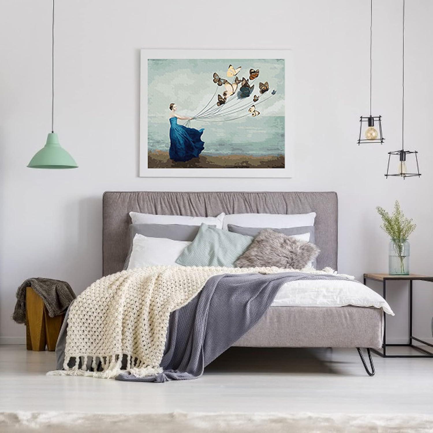 Kit de Pintar por Números LukFun Adultos 40x50 cm Mariposas