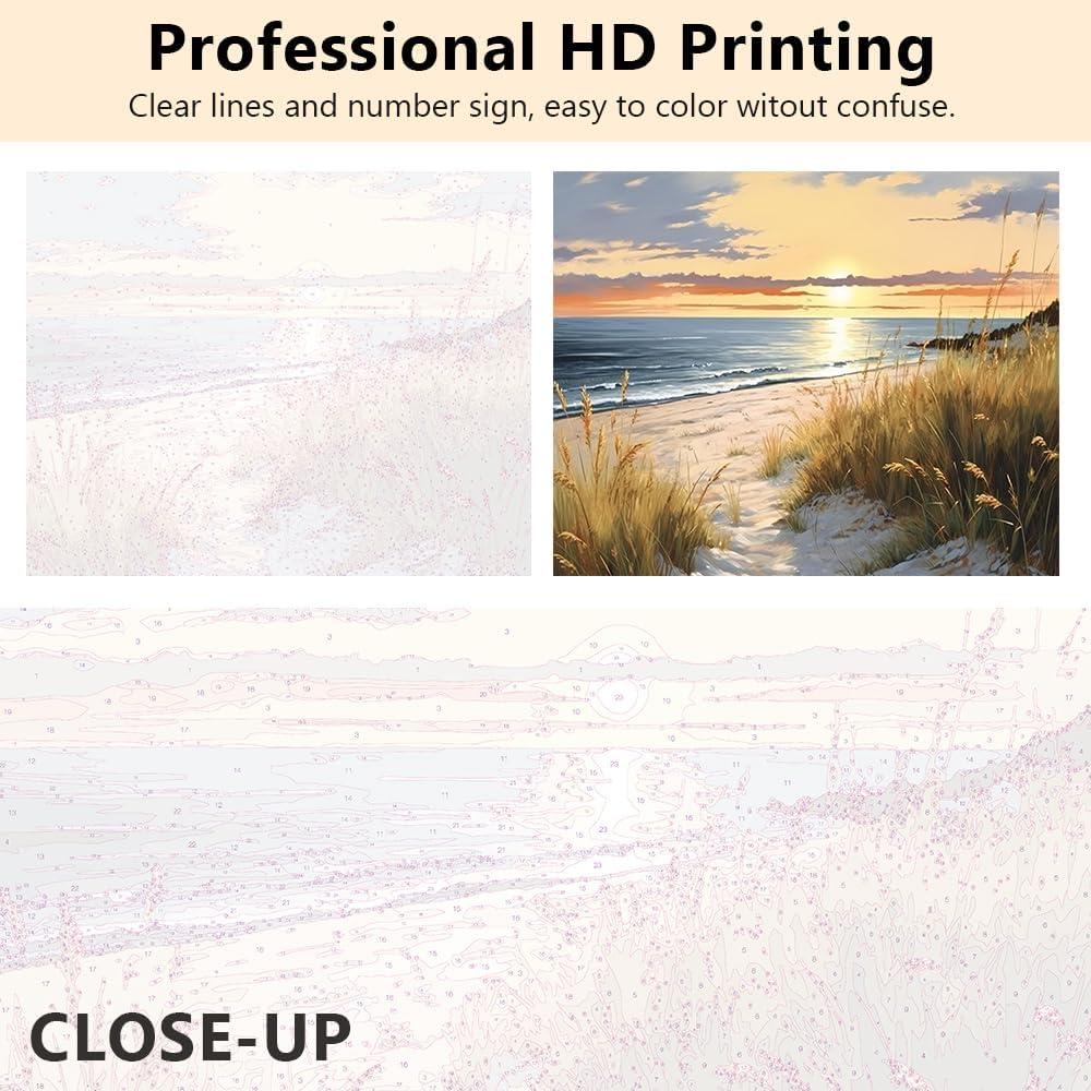 Kit de Pintura por Números Rebotipy 40x50cm Acrílico para Adultos