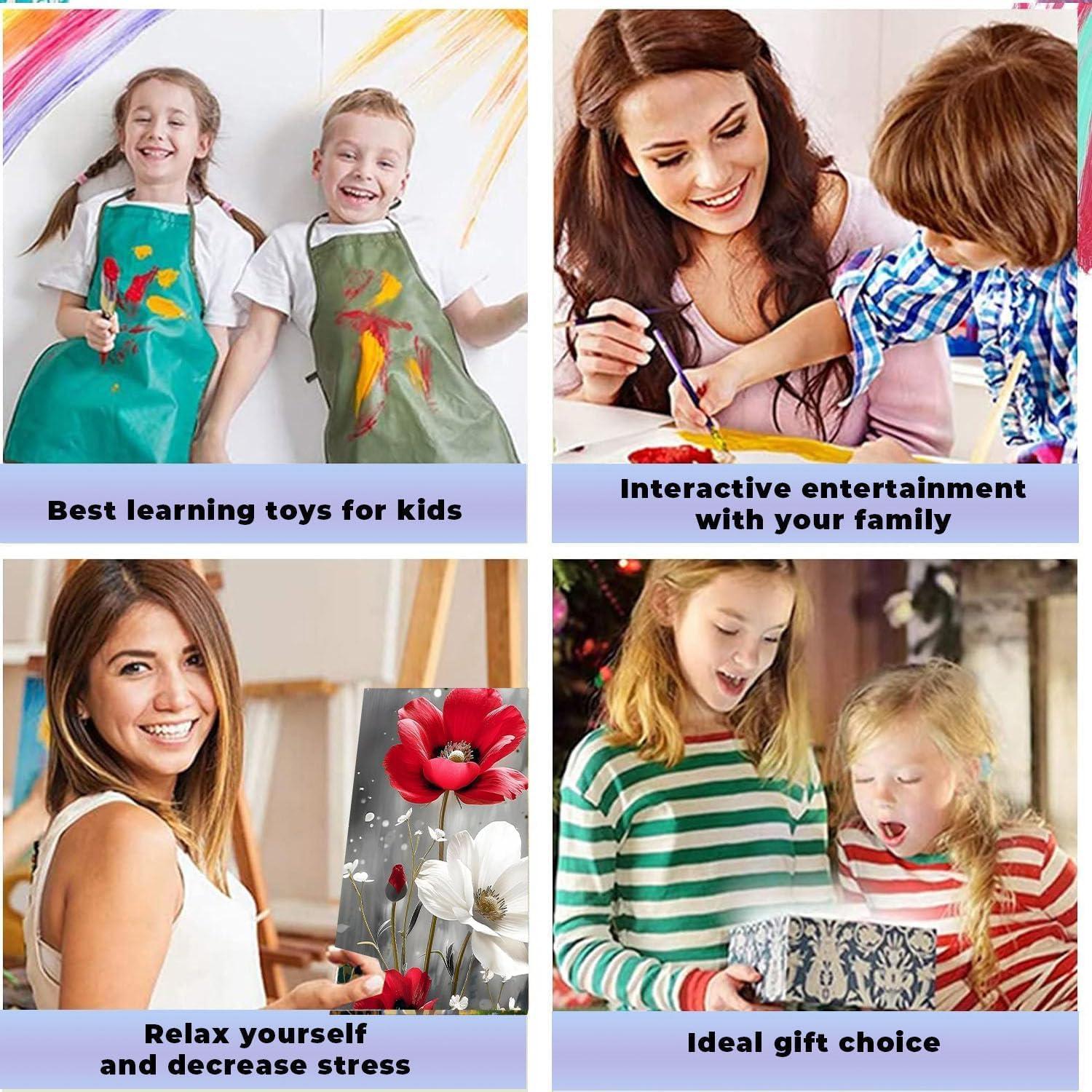 Kit de Pintura por Números Ajepon 40x50 cm Floral