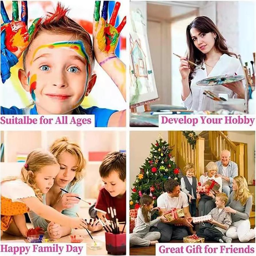 Pintar por Números Eiazuiks Navidad 40.6x50.8 cm con Pinceles