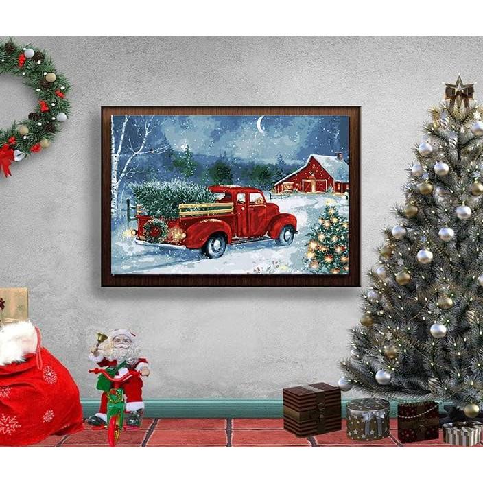 Pintar por Números Eiazuiks Navidad 40.6x50.8 cm con Pinceles