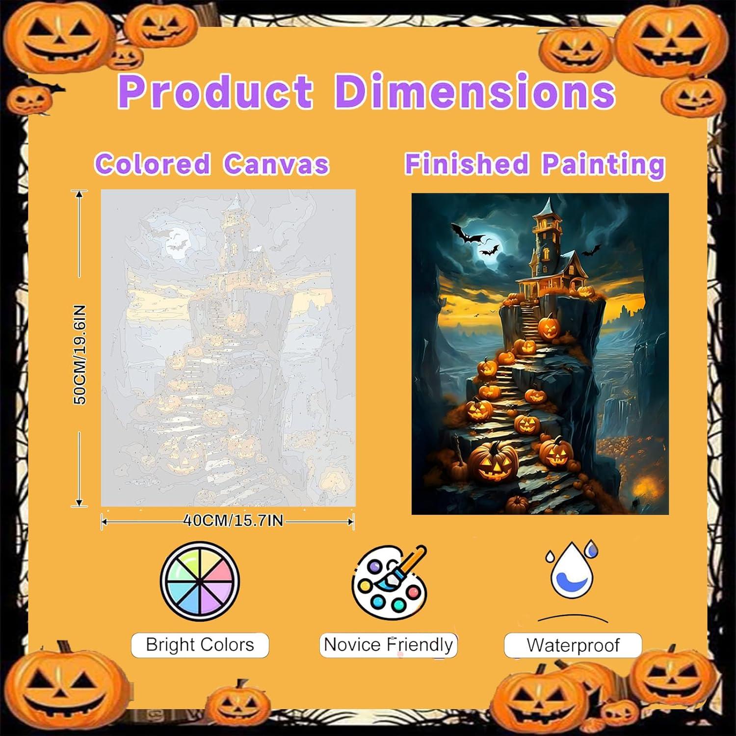 Kit de Pintura por Números Halloween CVIOKRDU 50x40cm