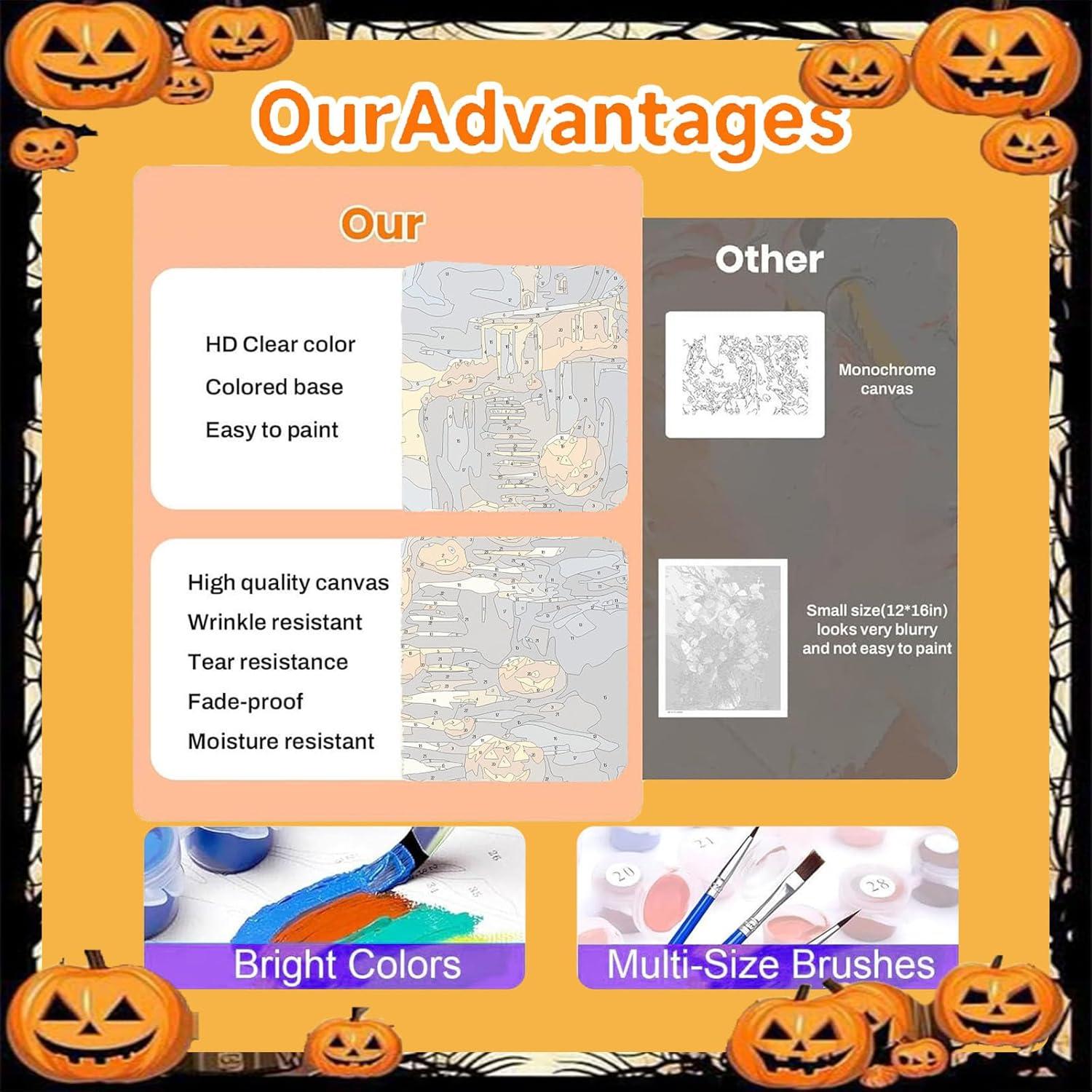 Kit de Pintura por Números Halloween CVIOKRDU 50x40cm