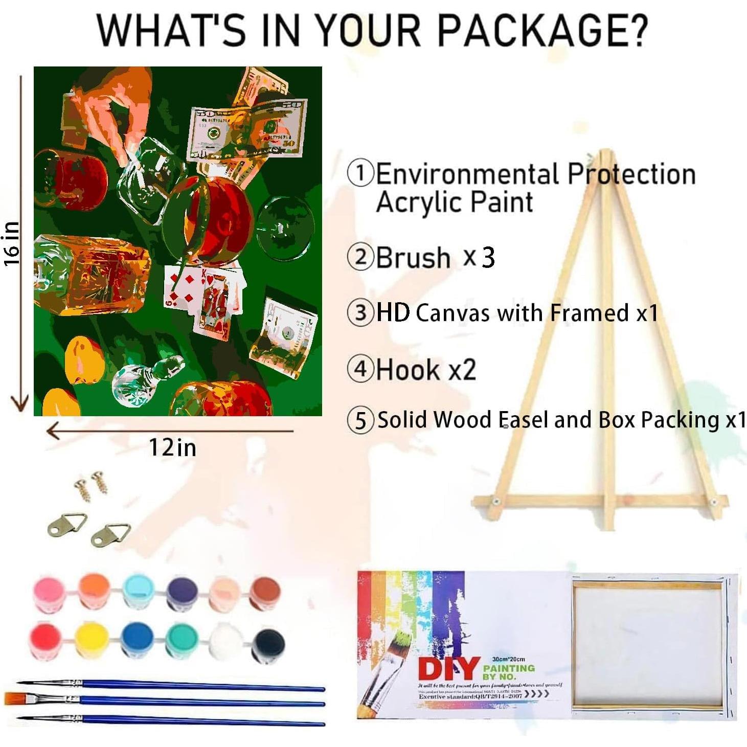 Kit de Pintura por Números Enmarcado MIRCVSH 30x40 cm