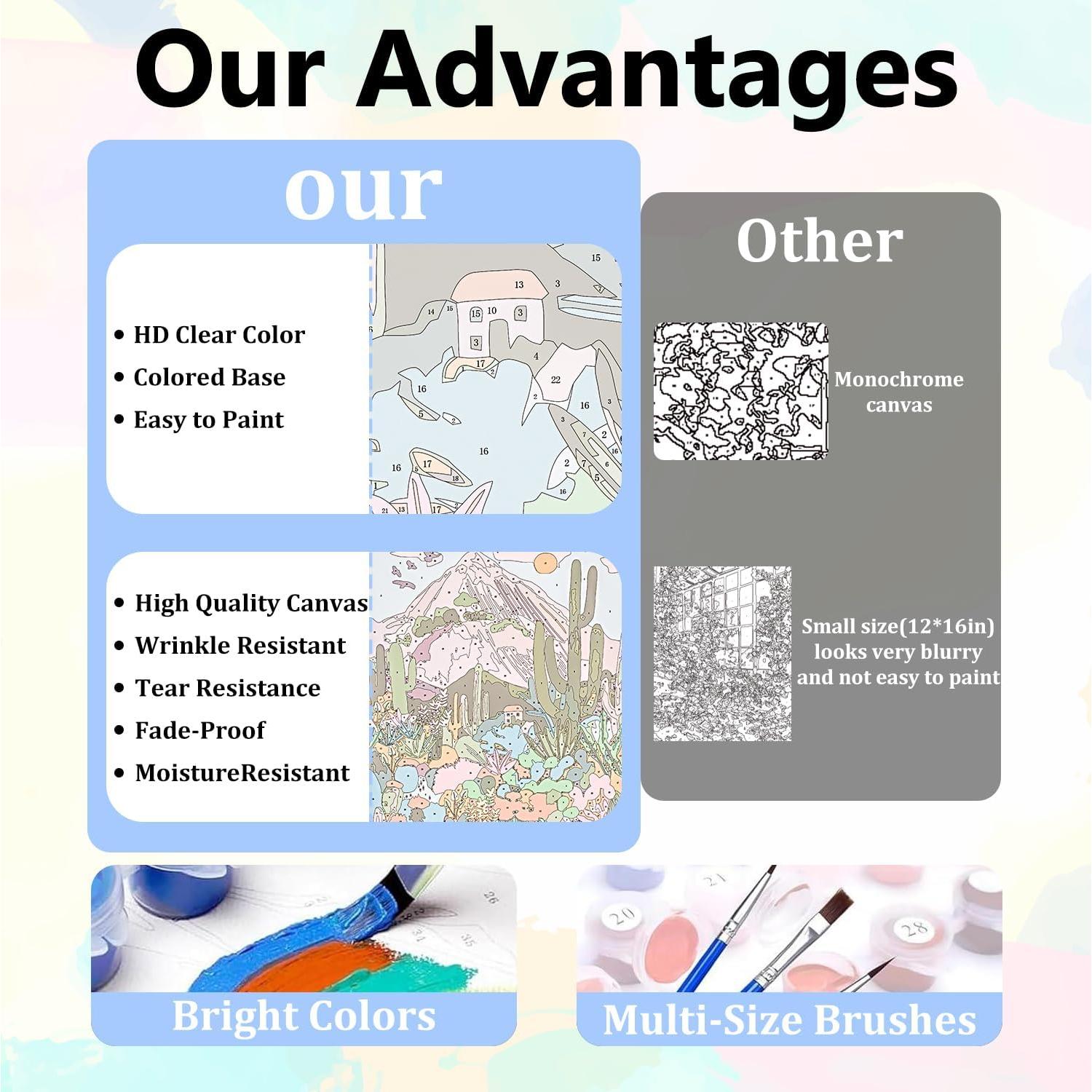 Kit de Pintura por Números Aestalrcus 20x30cm Flores