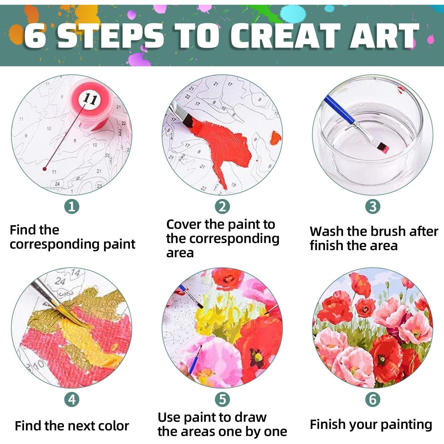 Kit de Pintura por Números Aestalrcus 20x30cm Flores