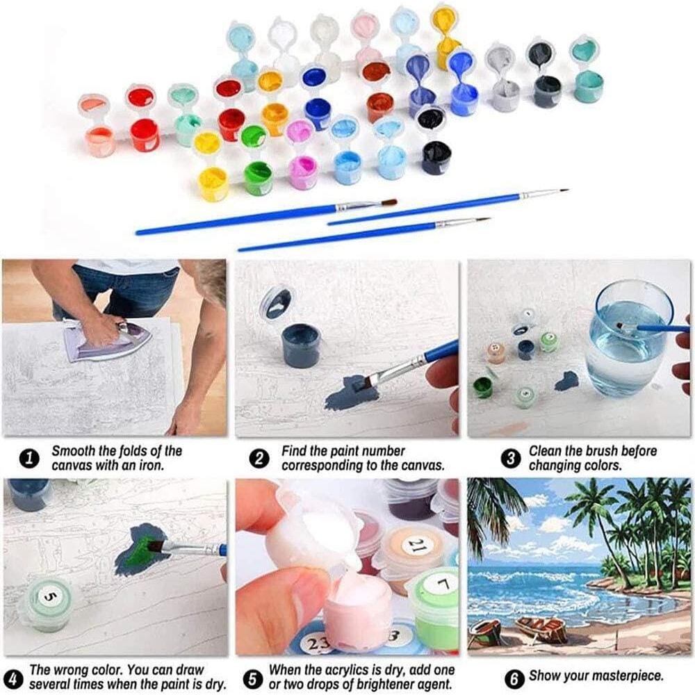 Kit de Pintar por Números Clendo MT11360 Otoño 35.56x35.56cm