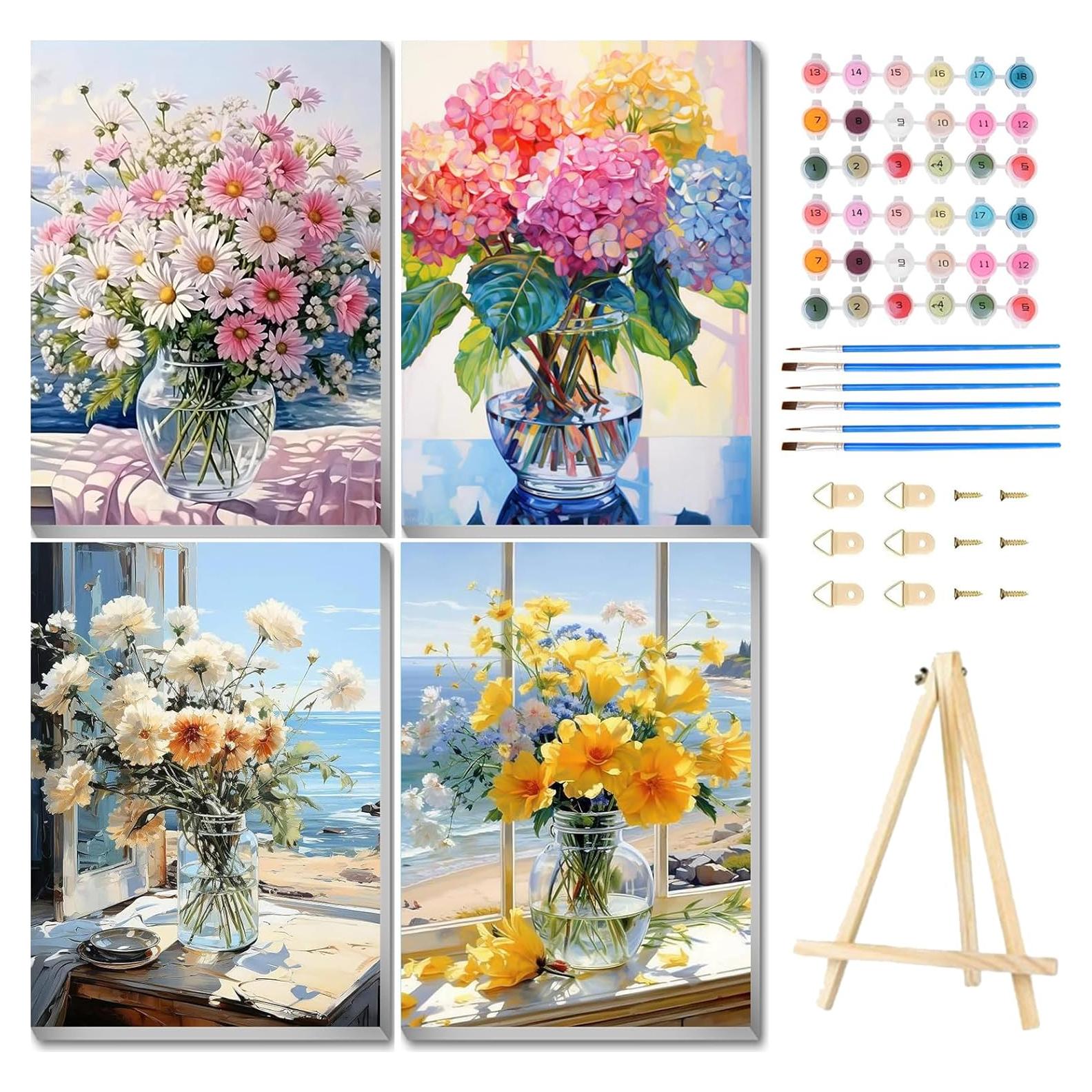 Kit de Pintura por Números Aestalrcus 25.4x30.5 cm Flores